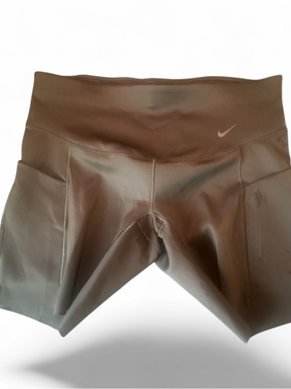 Nike Go Firm-Support High-Waisted 8" Charcoal Running Shorts Women's Size 1X